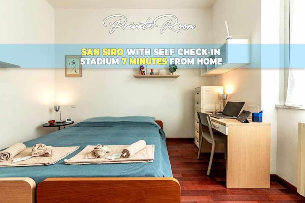 San Siro A 7 Minuti Stanza Top Con Zone Comuni Milan Bagian luar foto